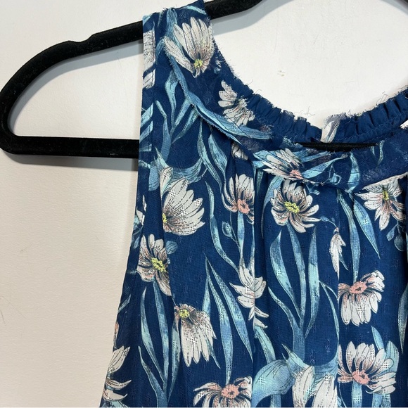 Foxiedox Blue Floral Ruffle Chelsea Sleeveless Mini Dress , size M - Picture 3 of 14